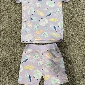 Kids Seashell Print Pajama Set little Sleepies